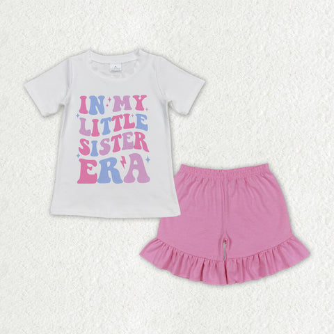 GSSO1401 baby girl clothes 1989 singer tshirt+ruffle shorts toddler girl summer outfits 22