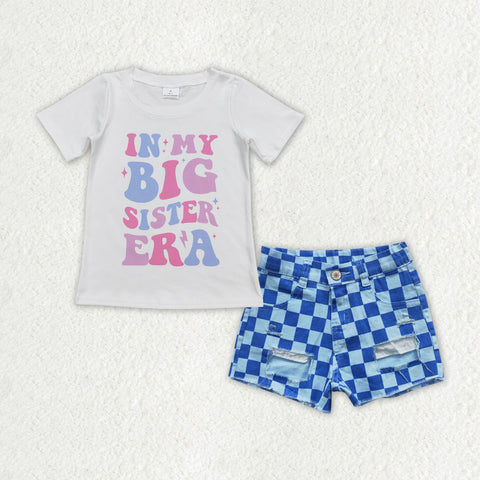 GSSO1410 baby girl clothes 1989 singer tshirt+jeans shorts toddler girl summer outfits 3