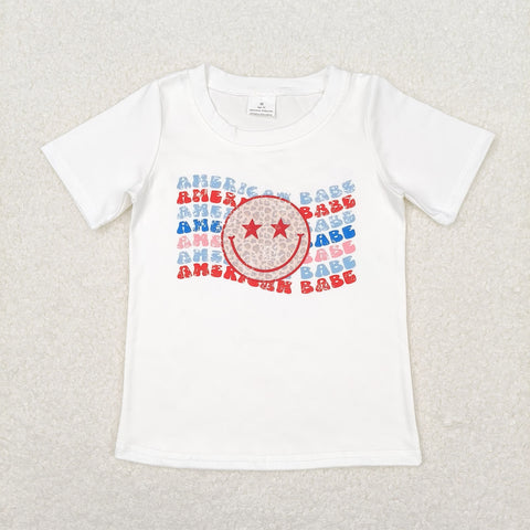 GT0502 RTS baby girl clothes American babe girl summer tshirt （print）
