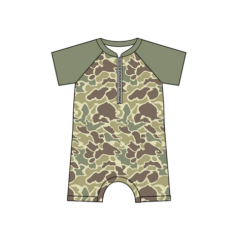Order Deadline:25th May. Split order baby boy clothes camouflage summer swimsuit