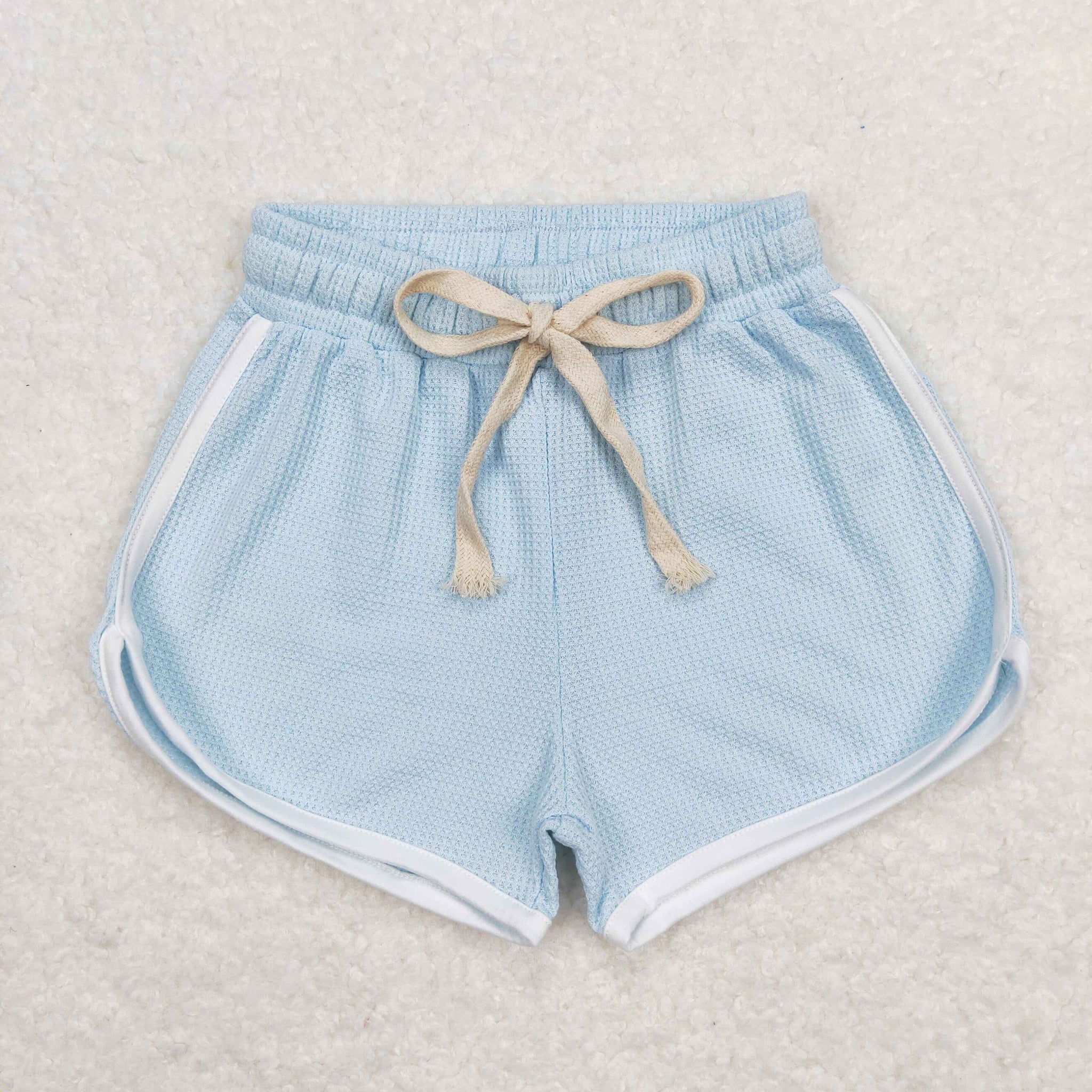 SS0289 RTS toddler clothes cotton blue baby girl summer shorts