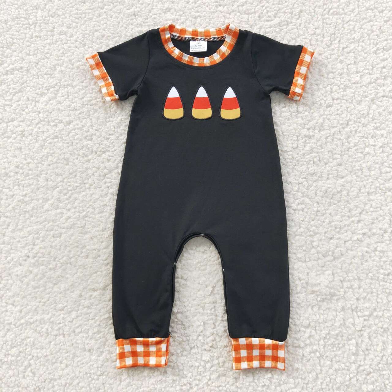 SR0400 baby boy clothes embroidery halloween candy baby halloween romper