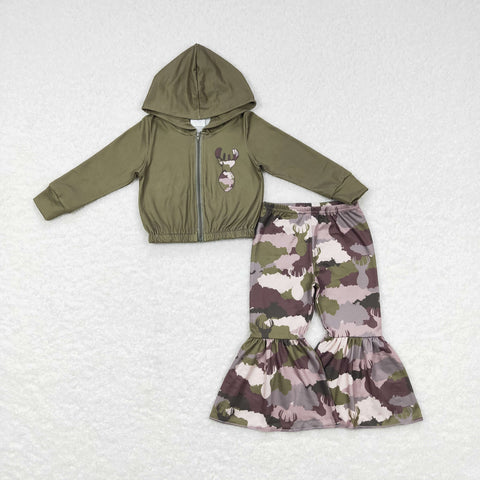 GLP0841 baby girl clothes deer camo hunting country girl winter outfit