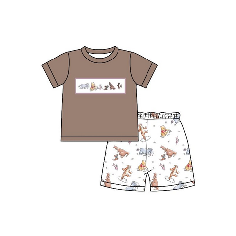 Order Deadline:24th May.. Split order baby boy clothes  cartoon boy summer shorts set