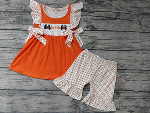 MOQ:5sets each design custom order girl state summer shorts set