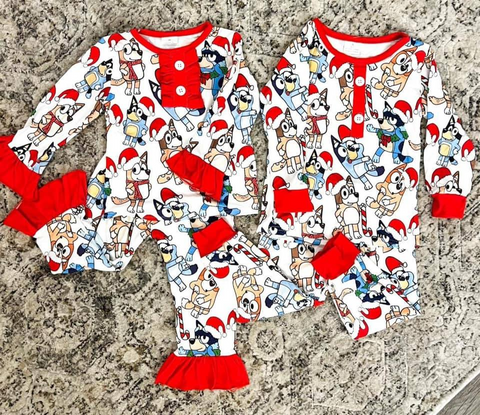 toddler clothes sister brother cartoon christmas matching pajamas set