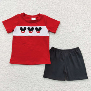 BSSO0092 baby boy clothes embroidery  boy summer outfit