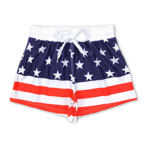 S0188 baby boy clothes 4th of July patriotic summer swim shorts patriotic swimwear 3-6M TO 6-7T