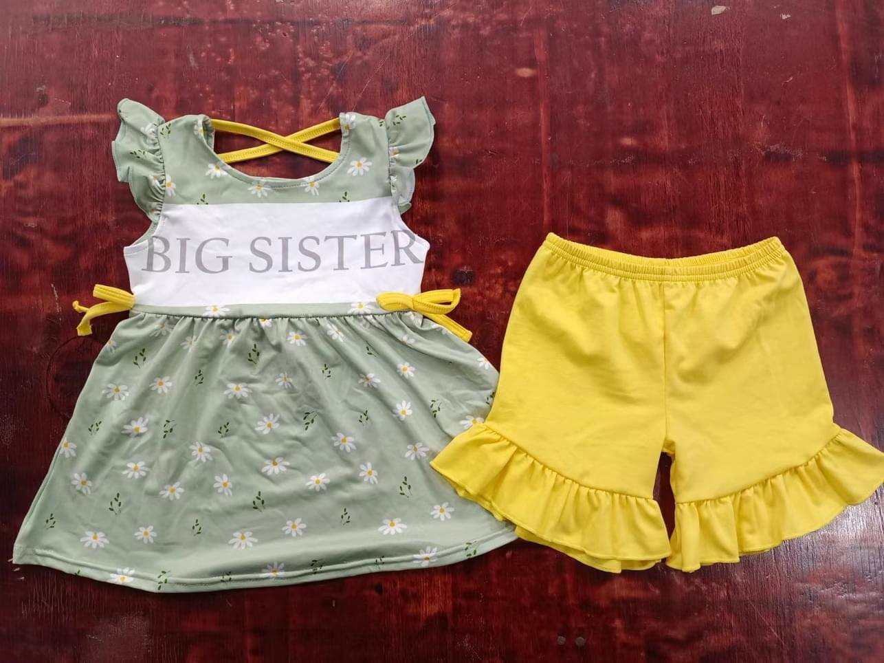 Custom order MOQ 3pcs each design baby girl clothes girl summer shorts set