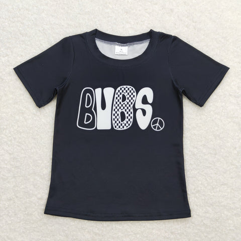 BT0617 RTS baby boy clothes bubs black boy summer tshirt