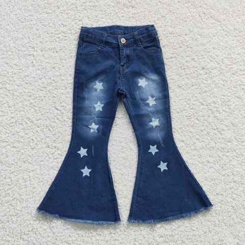 P0127  kids clothes girls bell bottom jeans flare pant