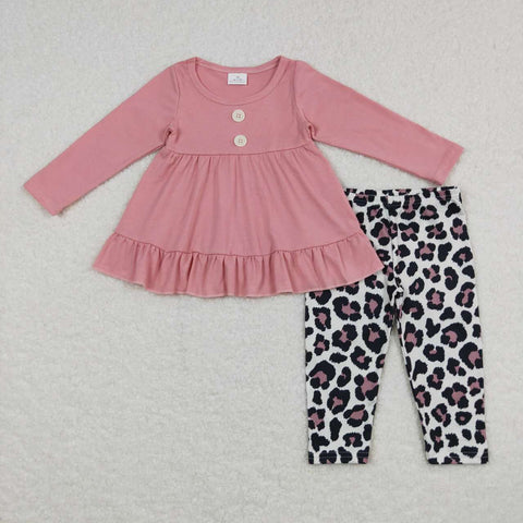 GLP0853 baby girl clothes leopard girl winter outfit