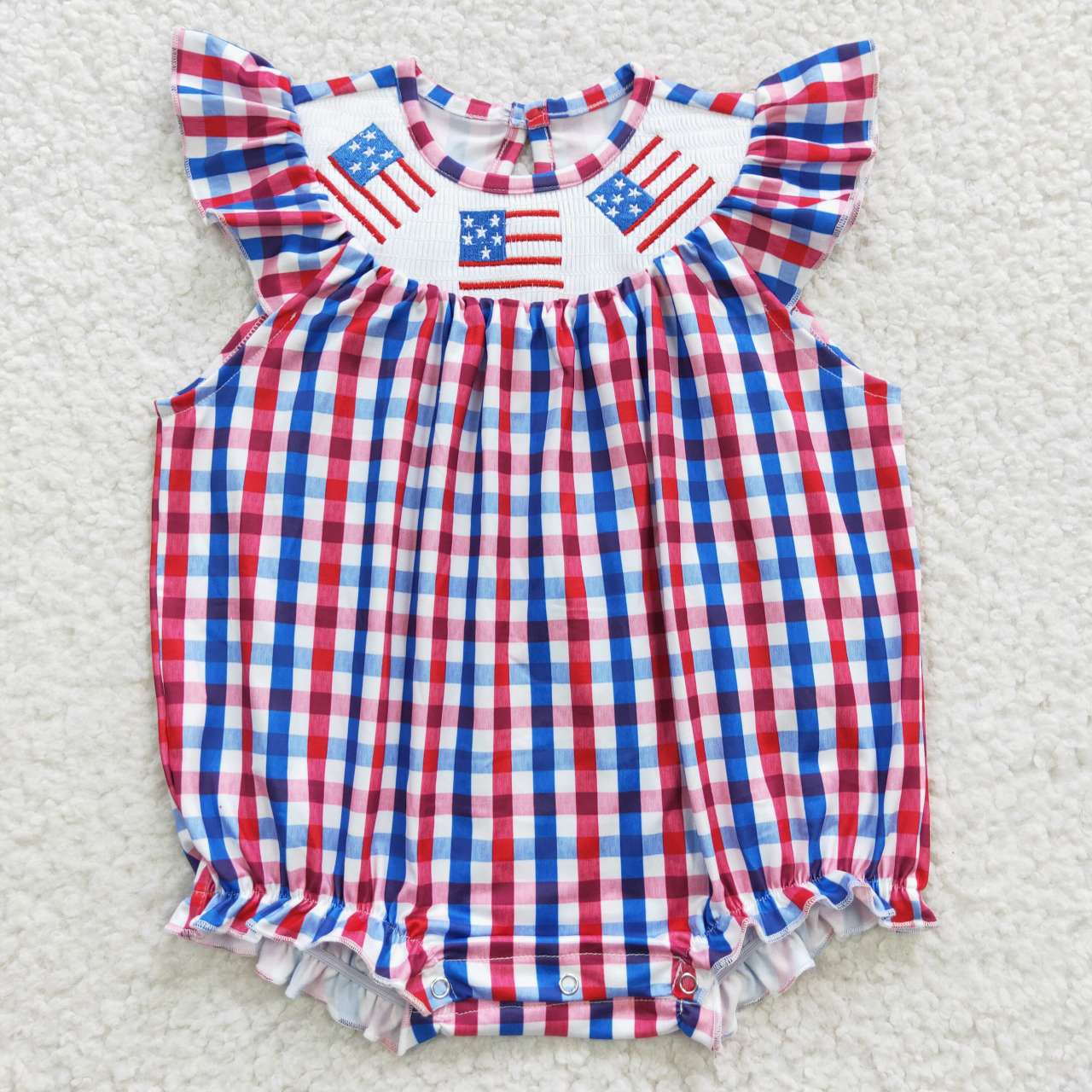 SR0388 baby girl clothes patriotic 4th of July baby bubble