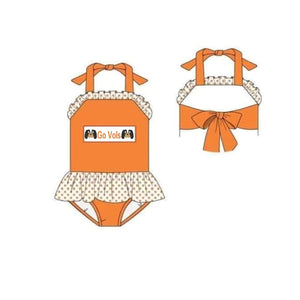 custom order MOQ:5sets each design baby girl clothes 1pc swimsuit