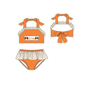 custom order MOQ:5sets each design baby girl clothes 2pcs swimsuit