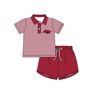custom order MOQ:5pcs each design state boy summer shorts set 11