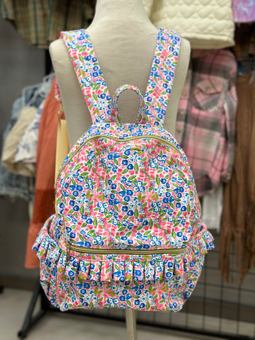 BA0098 toddler backpack flower floral girl gift back to school preschool bag