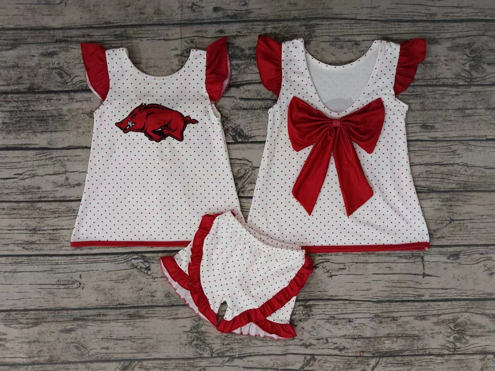 custom order MOQ:5sets each design baby girl clothes state summer shorts set 11