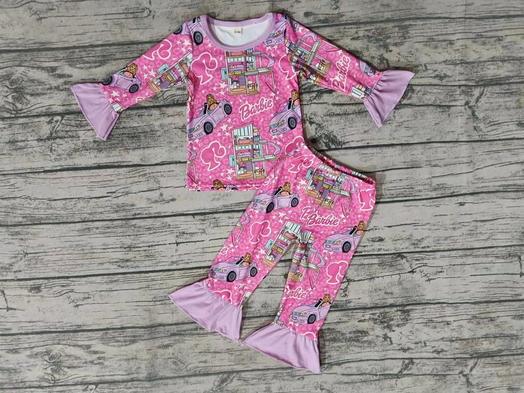 Custom order MOQ:5pcs each design toddler girl clothes girl pajamas set