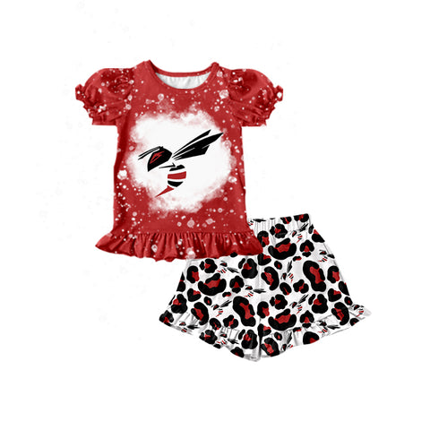 Custom order MOQ 3pcs each design tddler girl clothes state girl summer shorts set 4