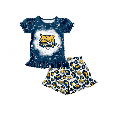 Custom order MOQ 3pcs each design tddler girl clothes state girl summer shorts set 5