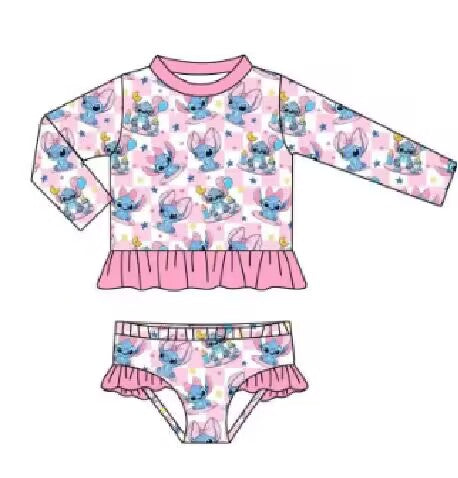 Order Deadline:19th May. Split order baby girl clothes cartoon girl summer swim suit beach wear