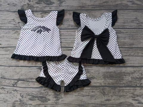 custom order MOQ:3pcs each design baby girl clothes state girl summer shorts set 420
