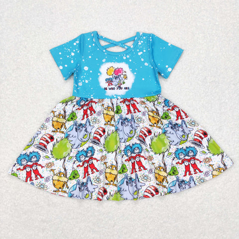 GSD0495 baby girl clothes dr.seuss girl spring twirl dress
