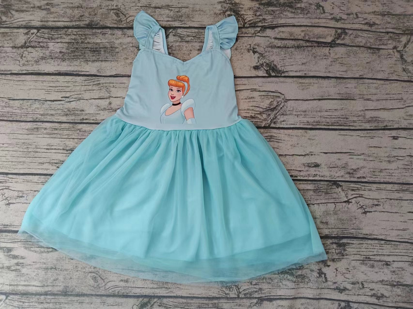 Custom order MOQ:3pcs each design girl princess summer tulle  twirl dress 2