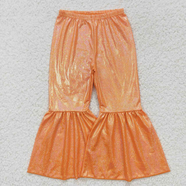 P0188 toddler girl clothes girl bell bottom pant orange flare pant halloween pant clothes