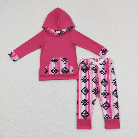GLP0780 baby girl clothes hot pink girl winter outfit