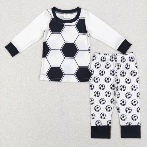 BLP0427 toddler boy clothes football boy winter pajamas set