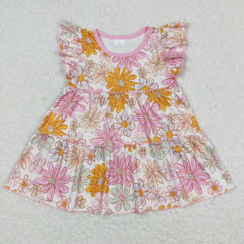 GT0476 baby girl clothes flower girl summer top ruffles gril symmer tunic top