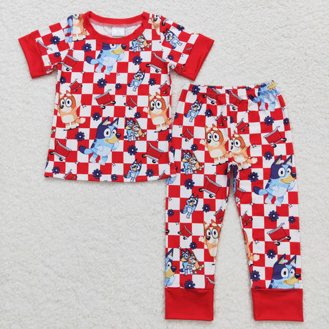 BSPO0355 RTS baby boy clothes cartoon dog boy spring pajamas outfit 3-6M to 7-8T