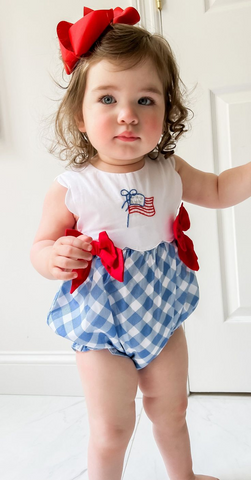 Order Deadline:5th May. Split order baby girl 4th of July patriotic summer bubble