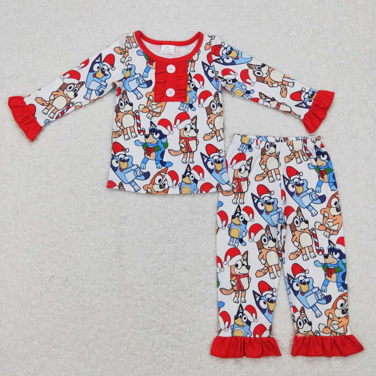 GLP0984 toddler girl clothes cartoon girl christmas pajamas set