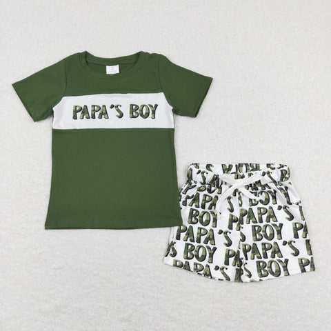 BSSO0512 baby boy clothes papa’s boy outfit  father's day clothes boy summer outfits