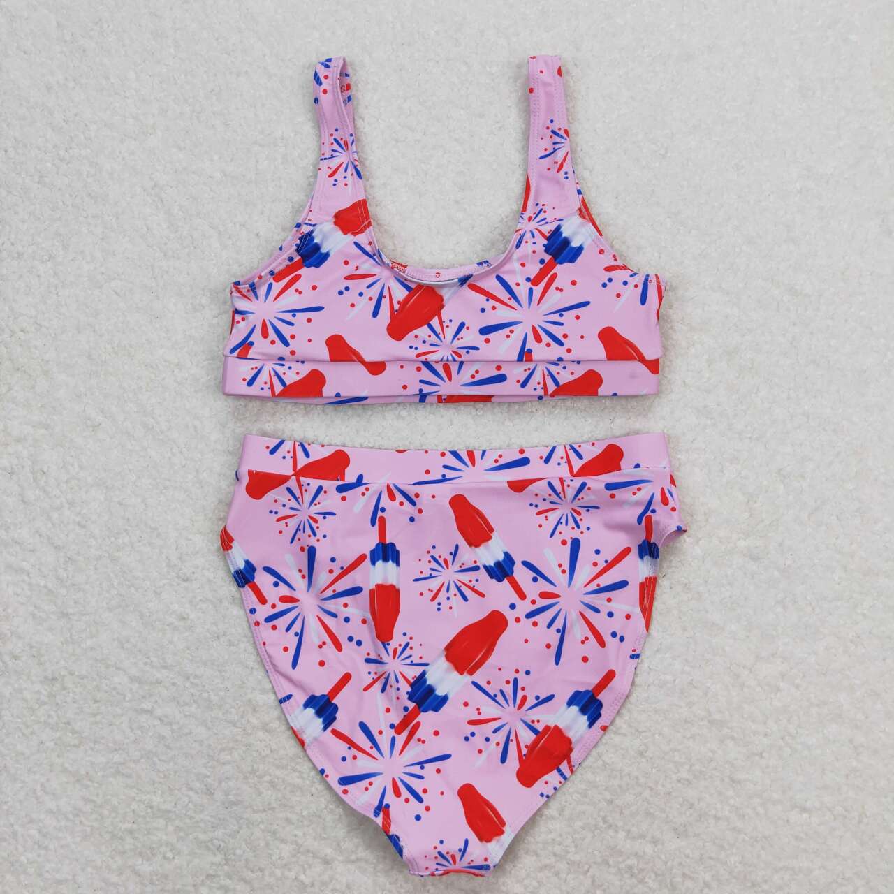 S0334 RTS adult clothes Adult mom 4th of July patriotic print Summer Swimsuit adult bikini 11