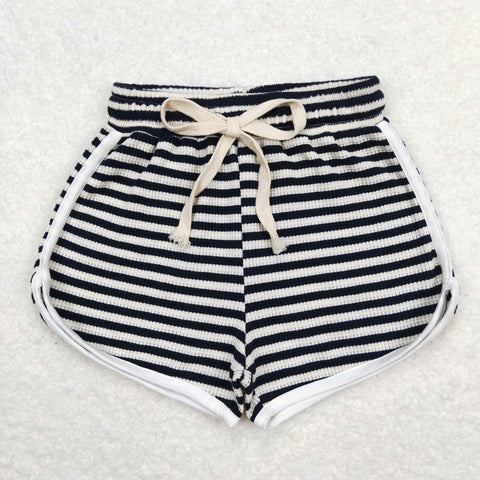 SS0288 RTS toddler clothes cotton black baby girl summer shorts