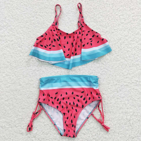 S0143 baby girl clothes girl swimwear watermelon  toddler girl summer swimsuit 1