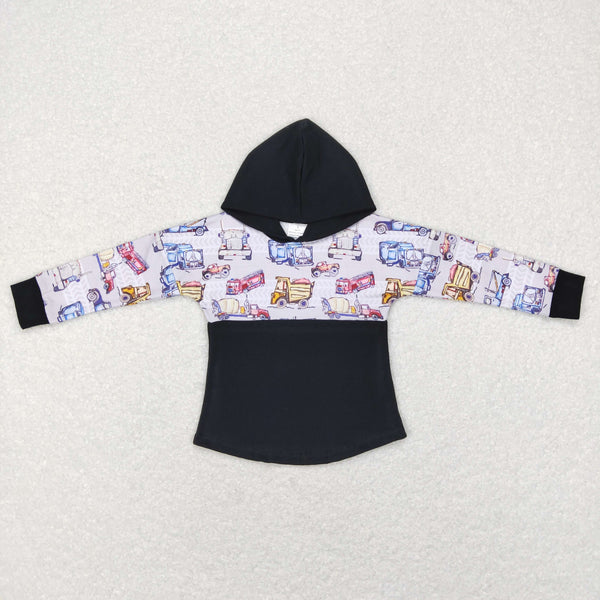 BT0470 baby boy clothes tractor boy winter shirt toddler hoodies shirt top