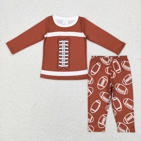 BLP0426 toddler boy clothes football boy winter pajamas set