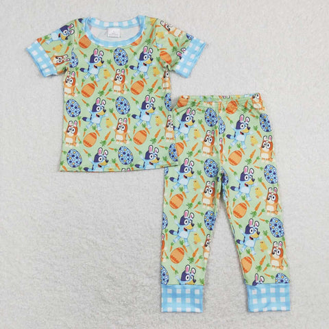 BSPO0273 baby boy clothes boy cartoon dog egg toddler easter outfit
