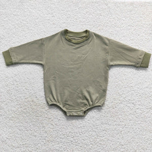 LR0709 sweater material long sleeve bubble baby girl clothes