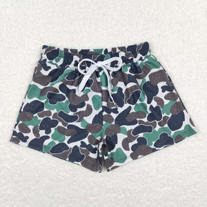 S0218 RTS baby boy clothes beach wear boy summer swim short camo swim bottom