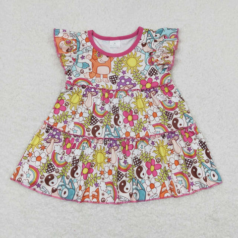 GT0477 RTS  baby girl clothes tai chi cartoon dog  girl summer top