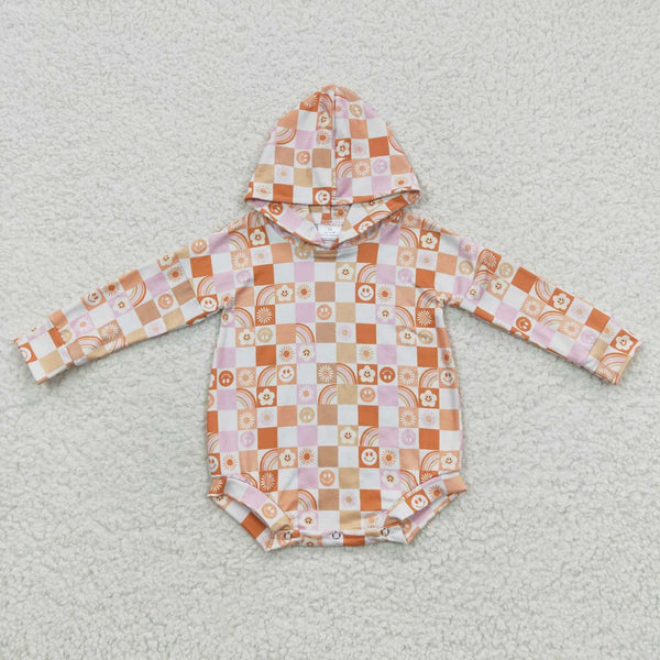 LR0271 baby girl clothes winter hoodies romper bubble