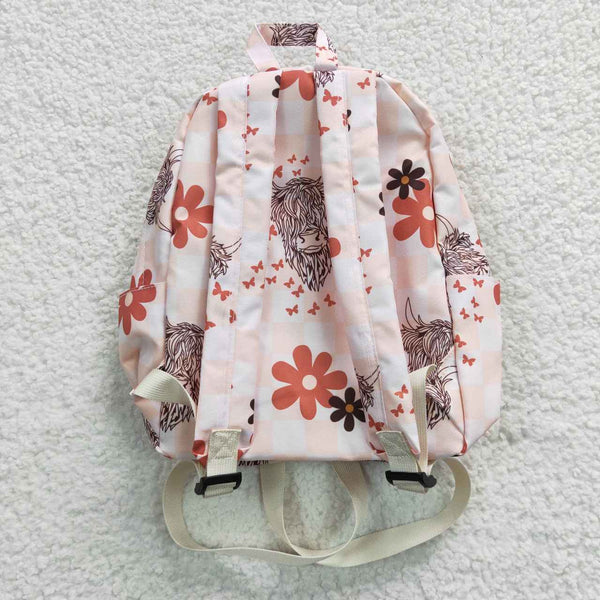 BA0074 toddler backpack flower girl gift back to school cow farm preschool bag