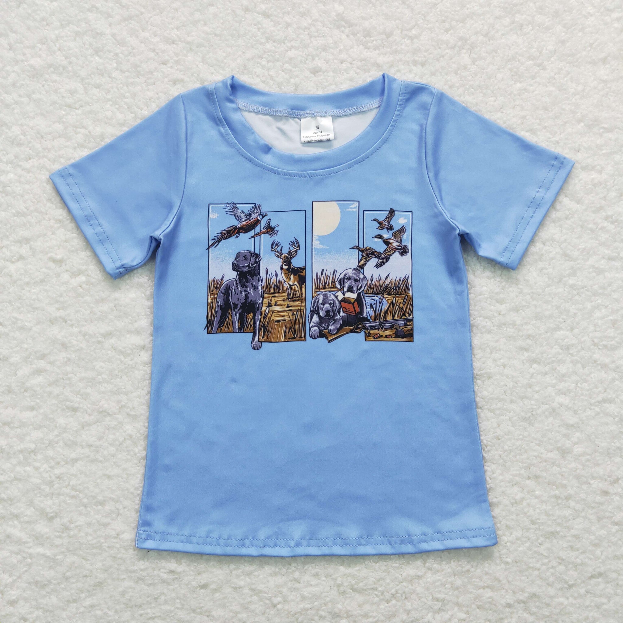 BT0509 baby boy clothes wild animals boy summer tshirt