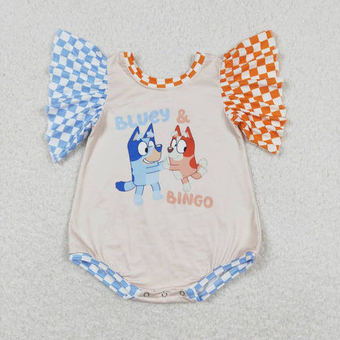 SR1098 baby girl clothes cartoon dog toddler girl summer bubble